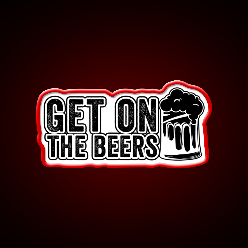 Get On The Beer Man Cave Bar Led Neon Sign Bar Decor Rgb Color - LED neon sign view 10