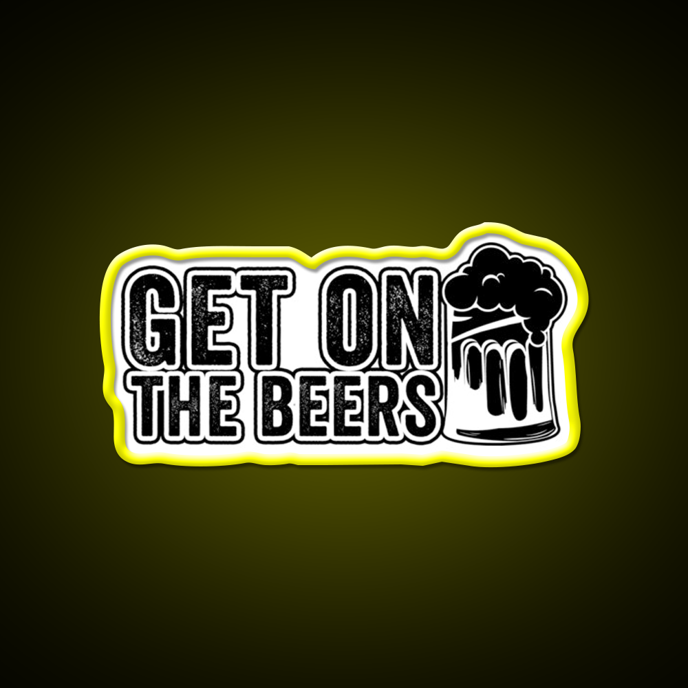 Get On The Beer Man Cave Bar Led Neon Sign Bar Decor Rgb Color - LED neon sign view 7