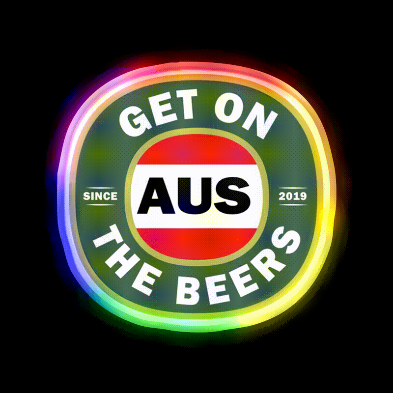 Get On The Beers Beer Bar Decor Led Neon Sign Rgb Color - LED neon sign close-up detail
