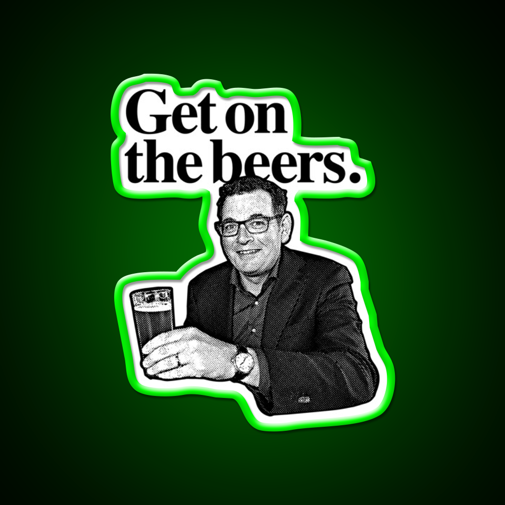 Get On The Beers Beer Bar Decor Led Neon Sign Wall Art Rgb Color - LED neon sign view 8