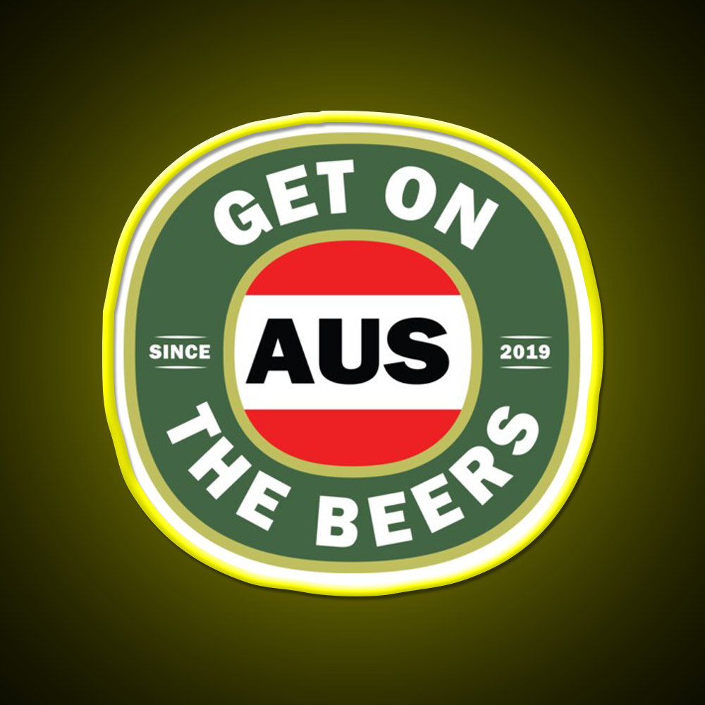 Get On The Beers Beer Bar Decor Led Neon Sign Rgb Color - LED neon sign view 7