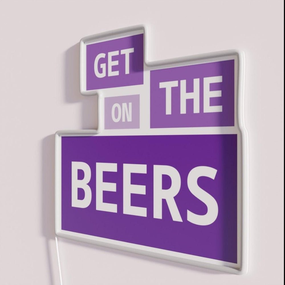 Get On The Beers Dan Andrews Rgb Led Neon Sign - Shineneon