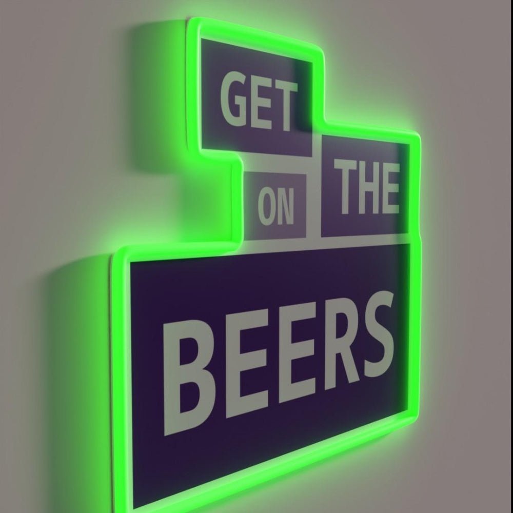 Get On The Beers Dan Andrews Rgb Led Neon Sign - Shineneon