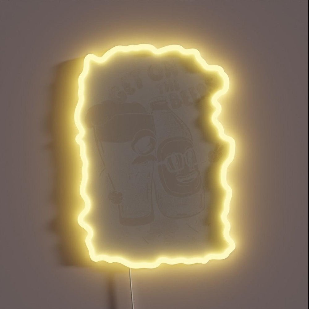 Get On The Beers For Black Rgb Led Neon Sign - Shineneon