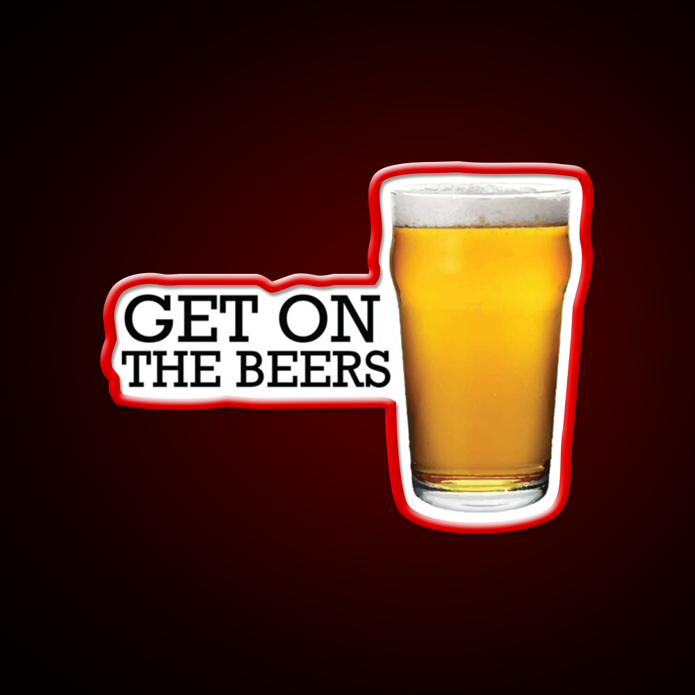 Get On The Beers Glass Beer Bar Decor Led Neon Sign Rgb Color - LED neon sign view 10