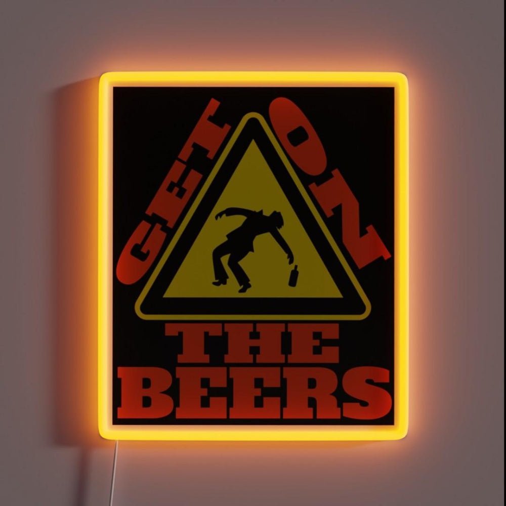 Get On The Beers Rgb Led Neon Sign Restaurant Neon Sign - Shineneon