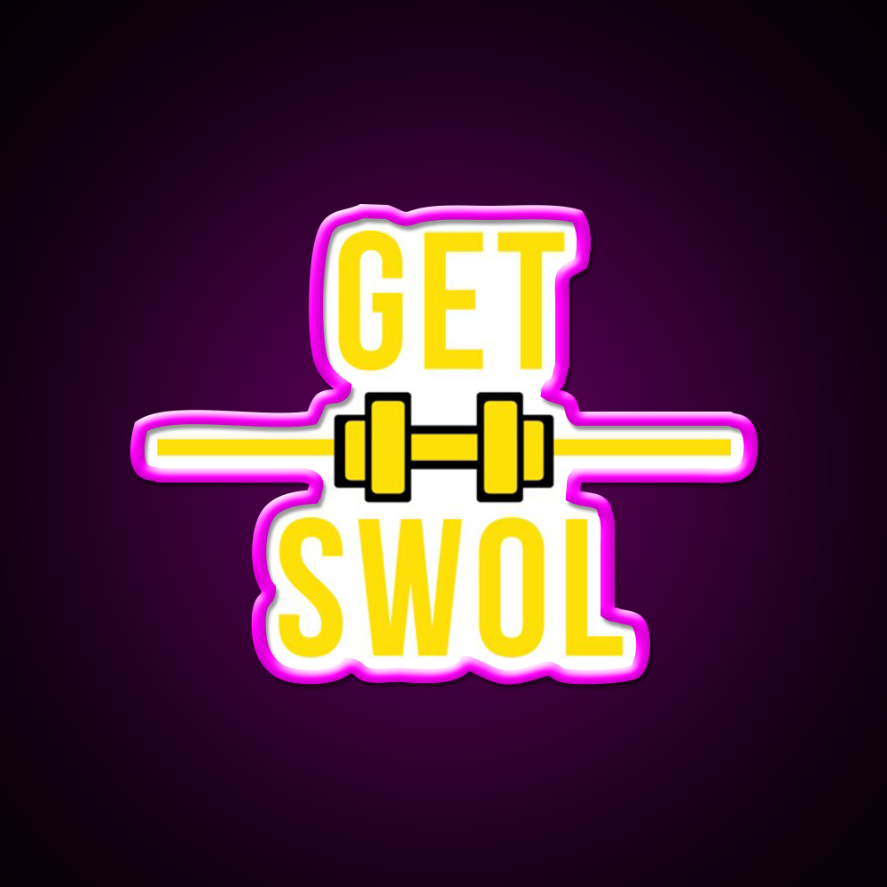 Get Swol Gym Fitness Led Neon Sign Rgb Color