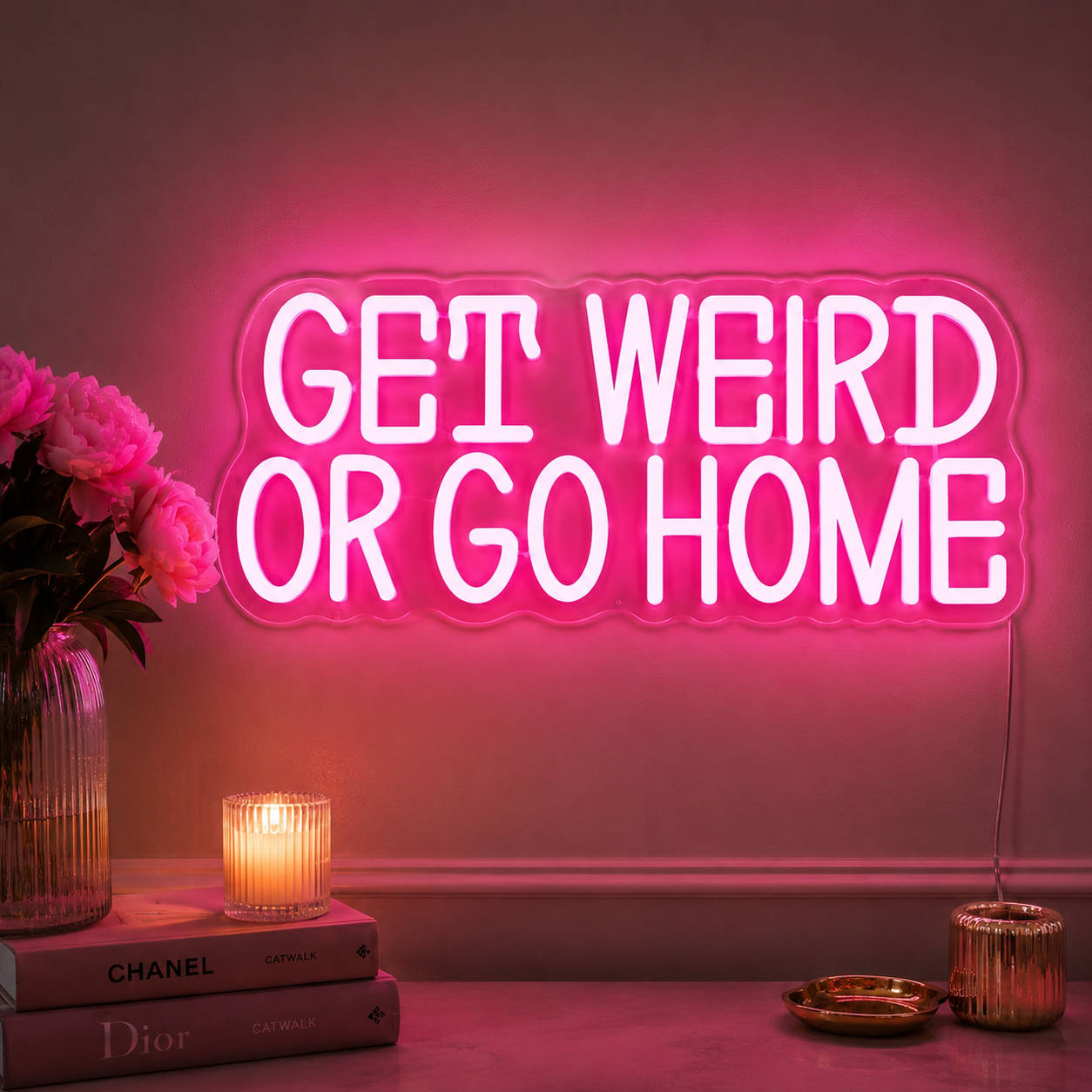 Get Weird Or Go Home Wall Decor LED Neon Sign - 02 High-Converting Product Image
