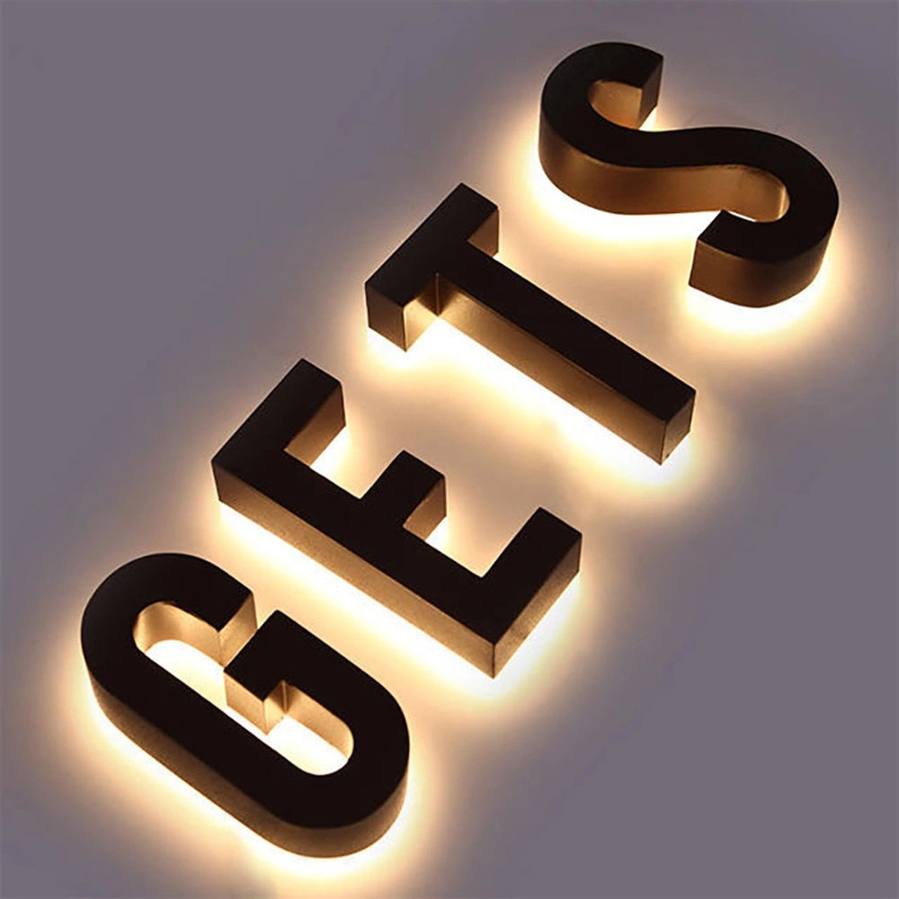 Gets 3D Backlit Channel Letters Led Light Sign