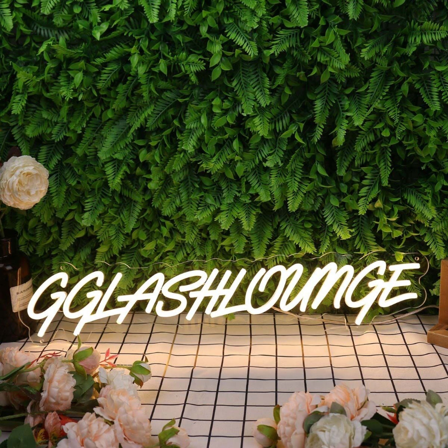 Gg Lash Lounge Yellow Led Neon Sign - Shineneon