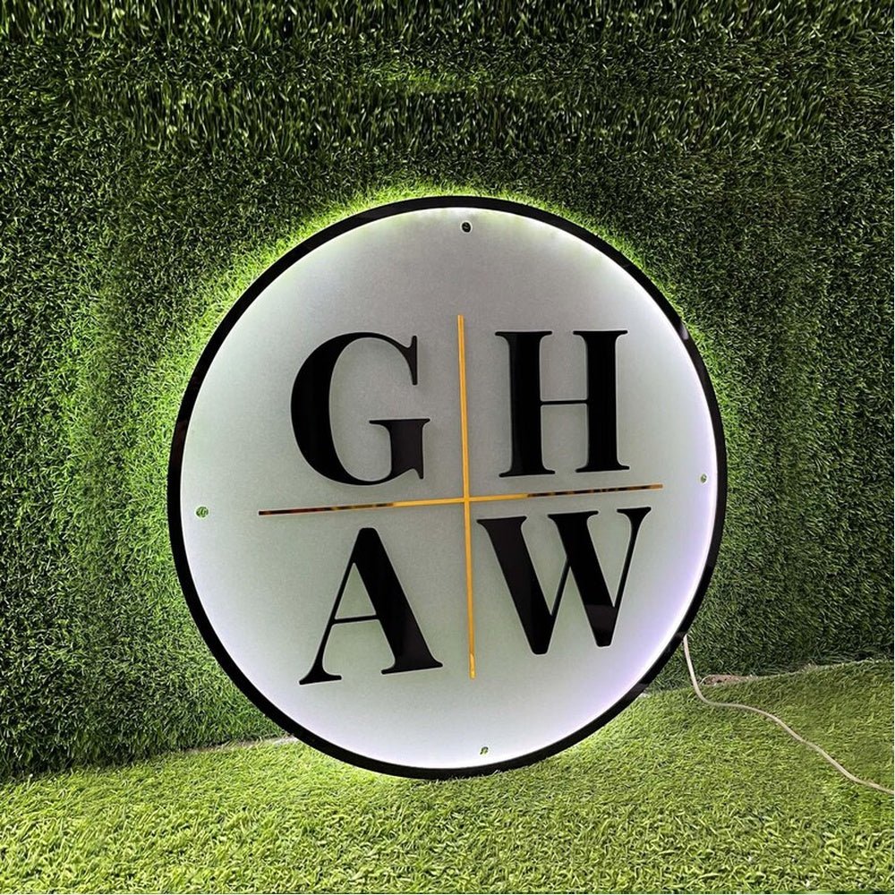 Ghaw Acrylic Business Logo Sign - Shineneon