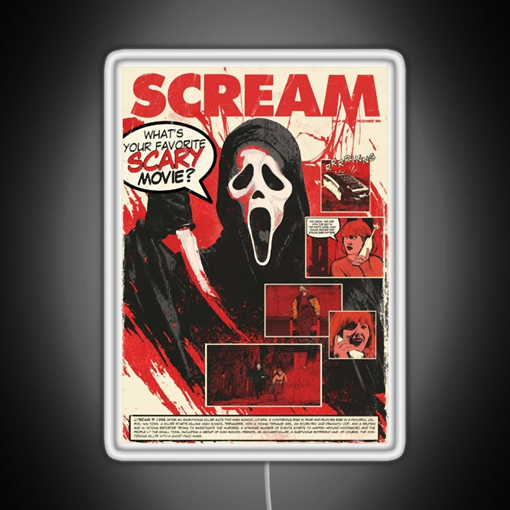 Ghost Face Rgb Led Neon Sign Pop Wall Art