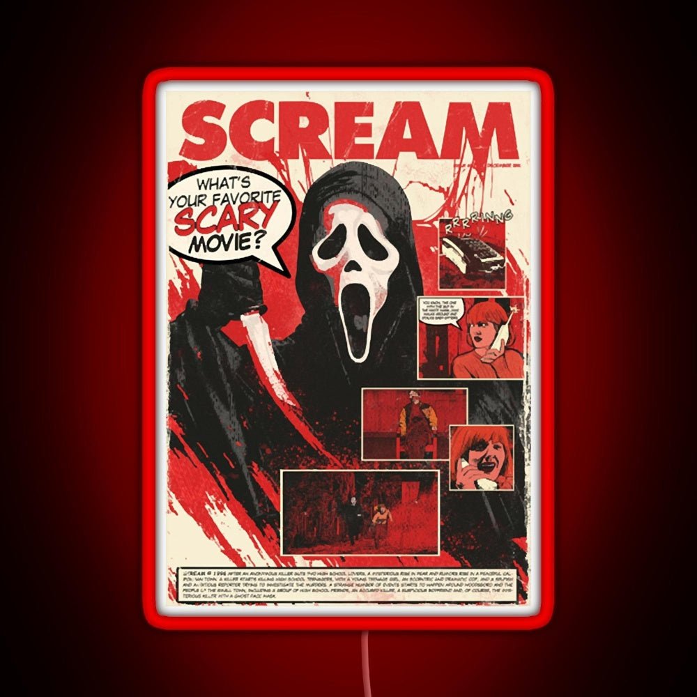 Ghost Face Rgb Led Neon Sign Pop Wall Art - Shineneon