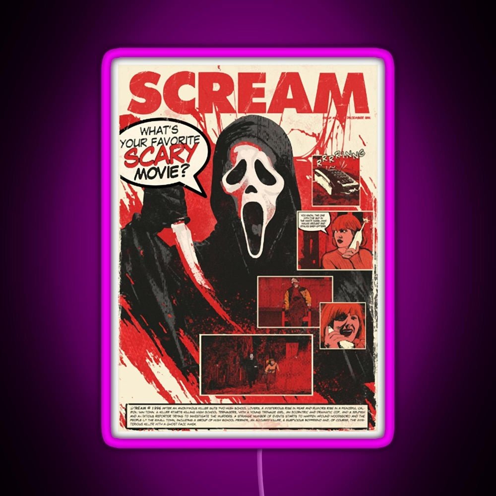 Ghost Face Rgb Led Neon Sign Pop Wall Art - Shineneon