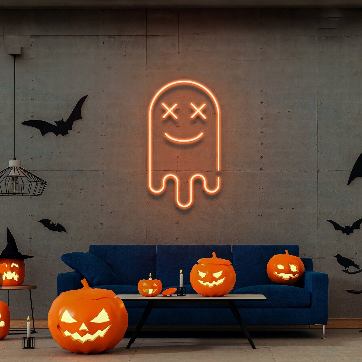 Ghost Led Neon Sign Ghost Halloween Decoration | Shineneon