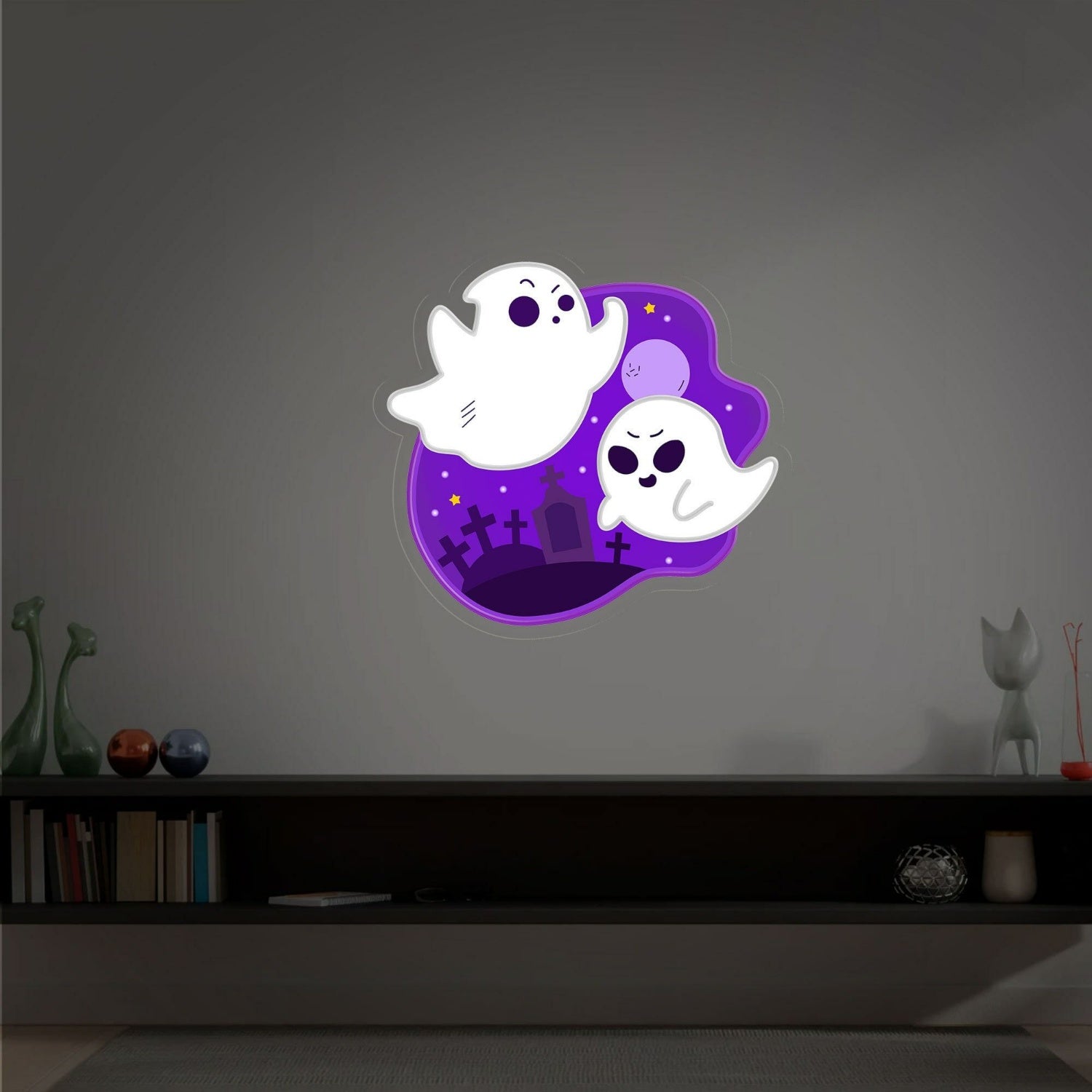 Ghost Neon Sign Wall Decor Led Uv Neon Sign Gift | Shineneon