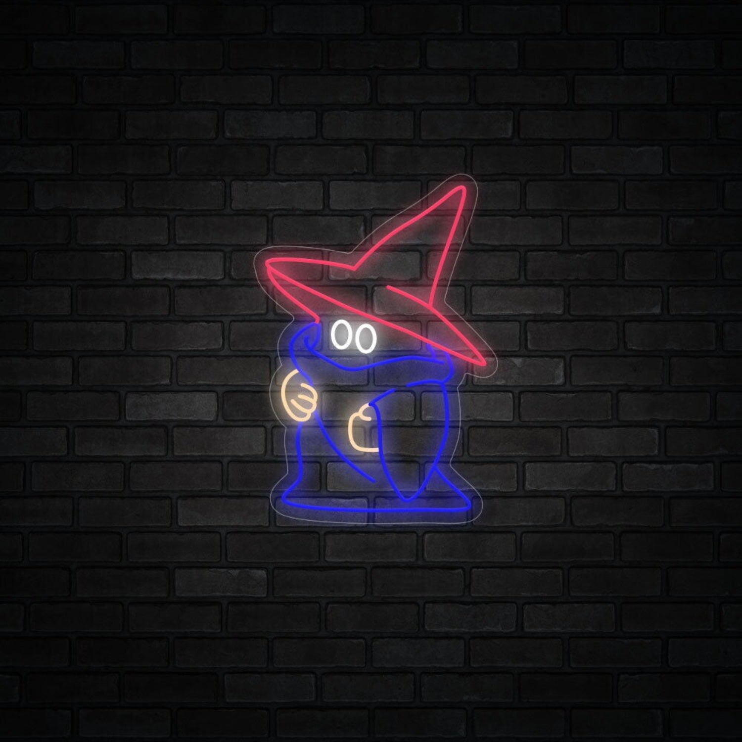 Ghost Wearing A Witch Hat Halloween Neon Sign | Shineneon