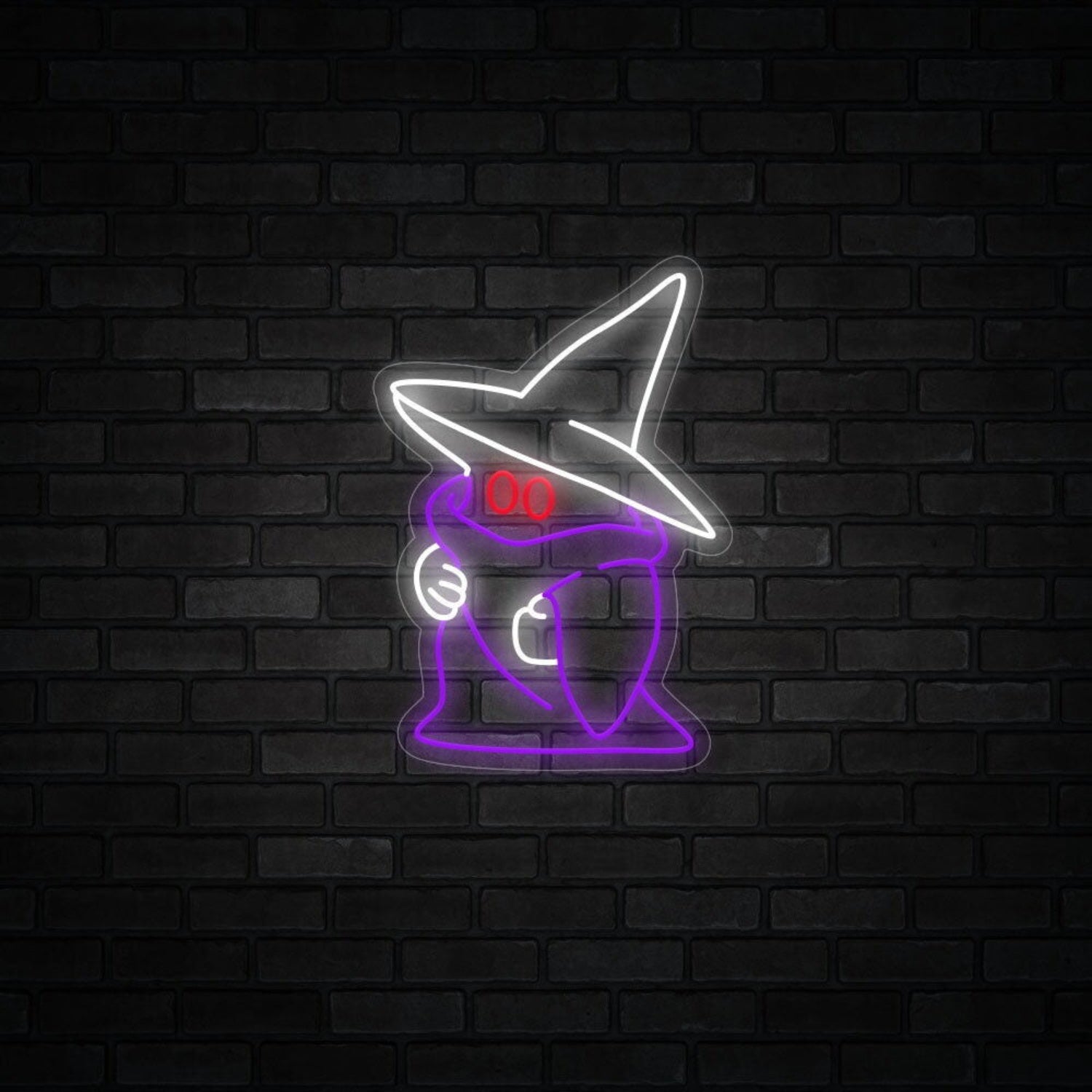 Ghost Wearing A Witch Hat Halloween Neon Sign | Shineneon