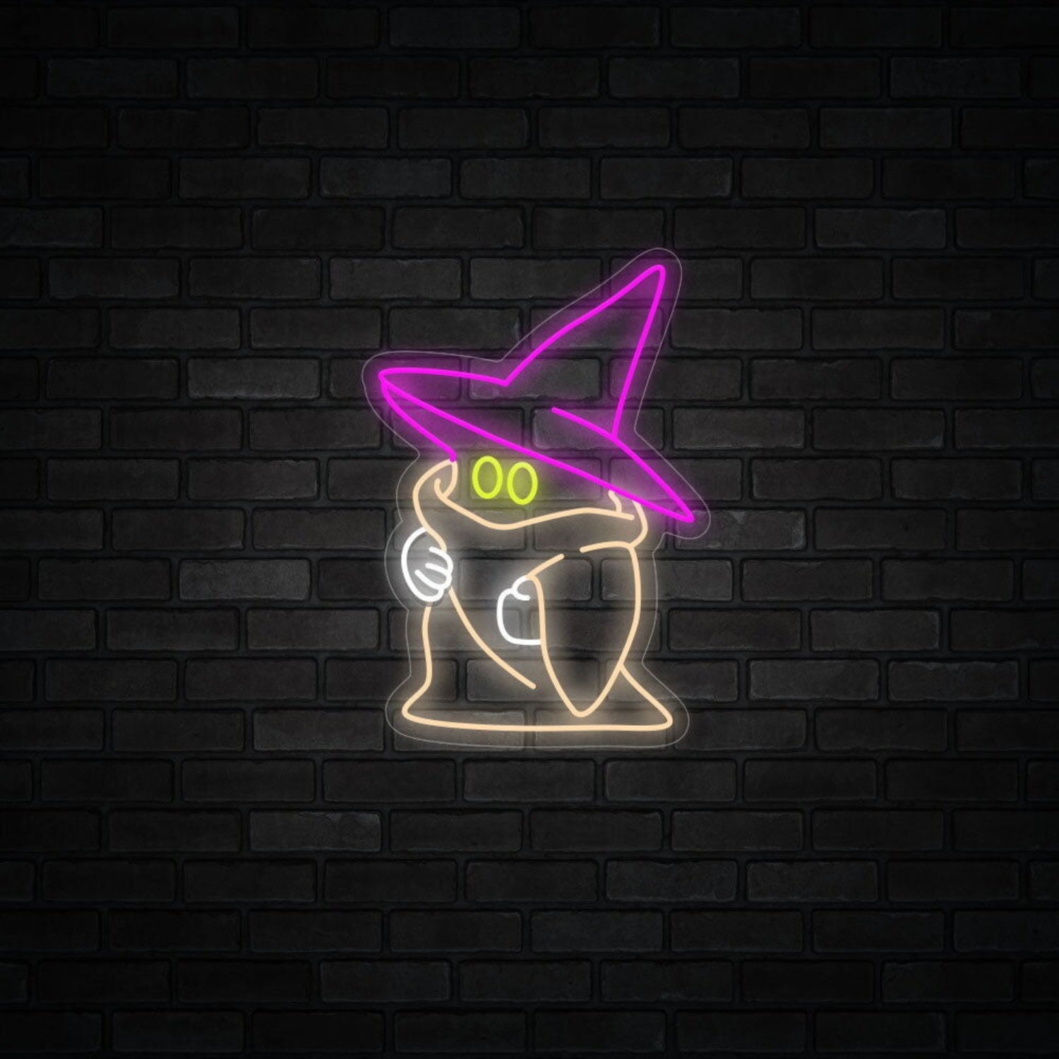 Ghost Wearing A Witch Hat Halloween Neon Sign | Shineneon