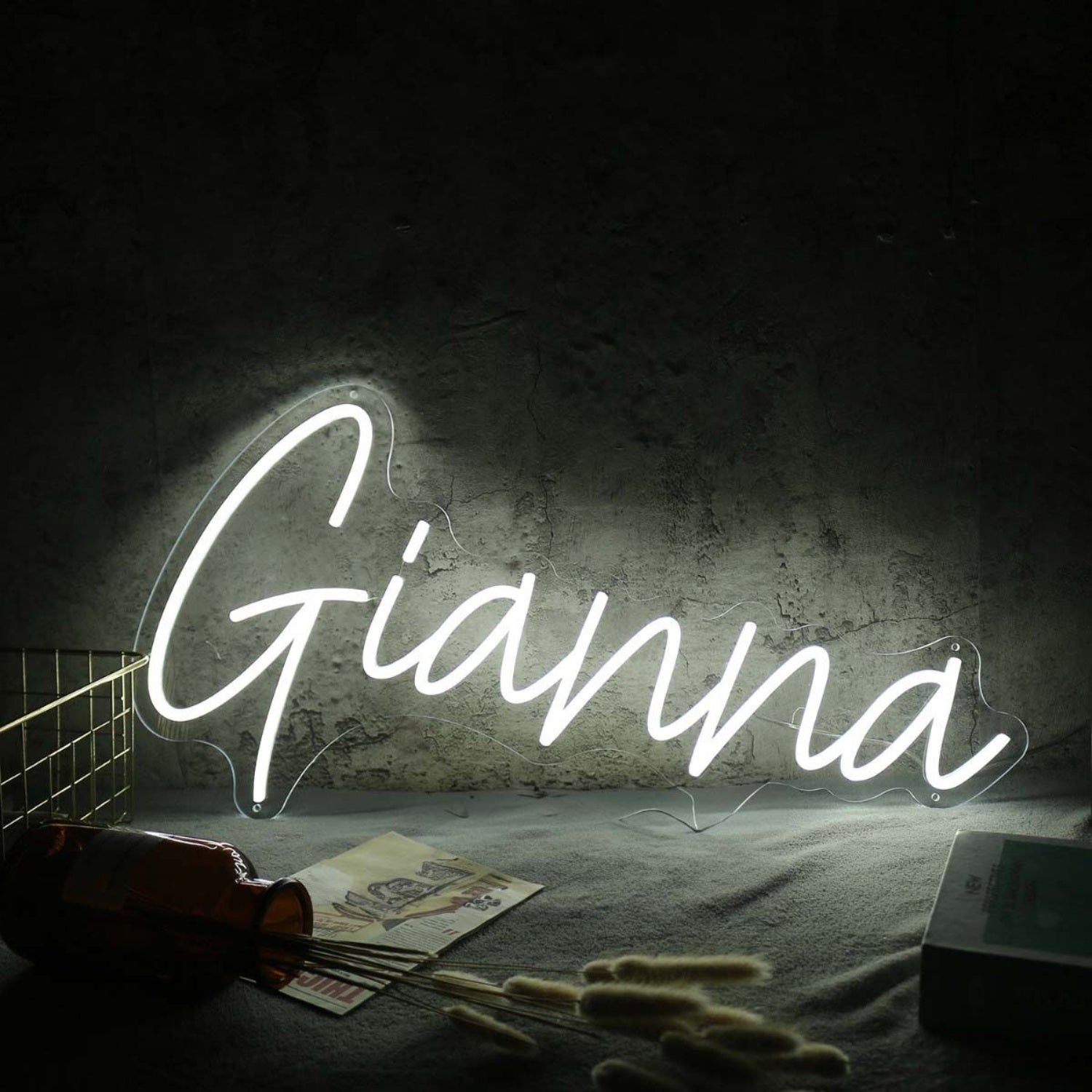 Gianna White Led Neon Sign For Personalized Decor | Shineneon
