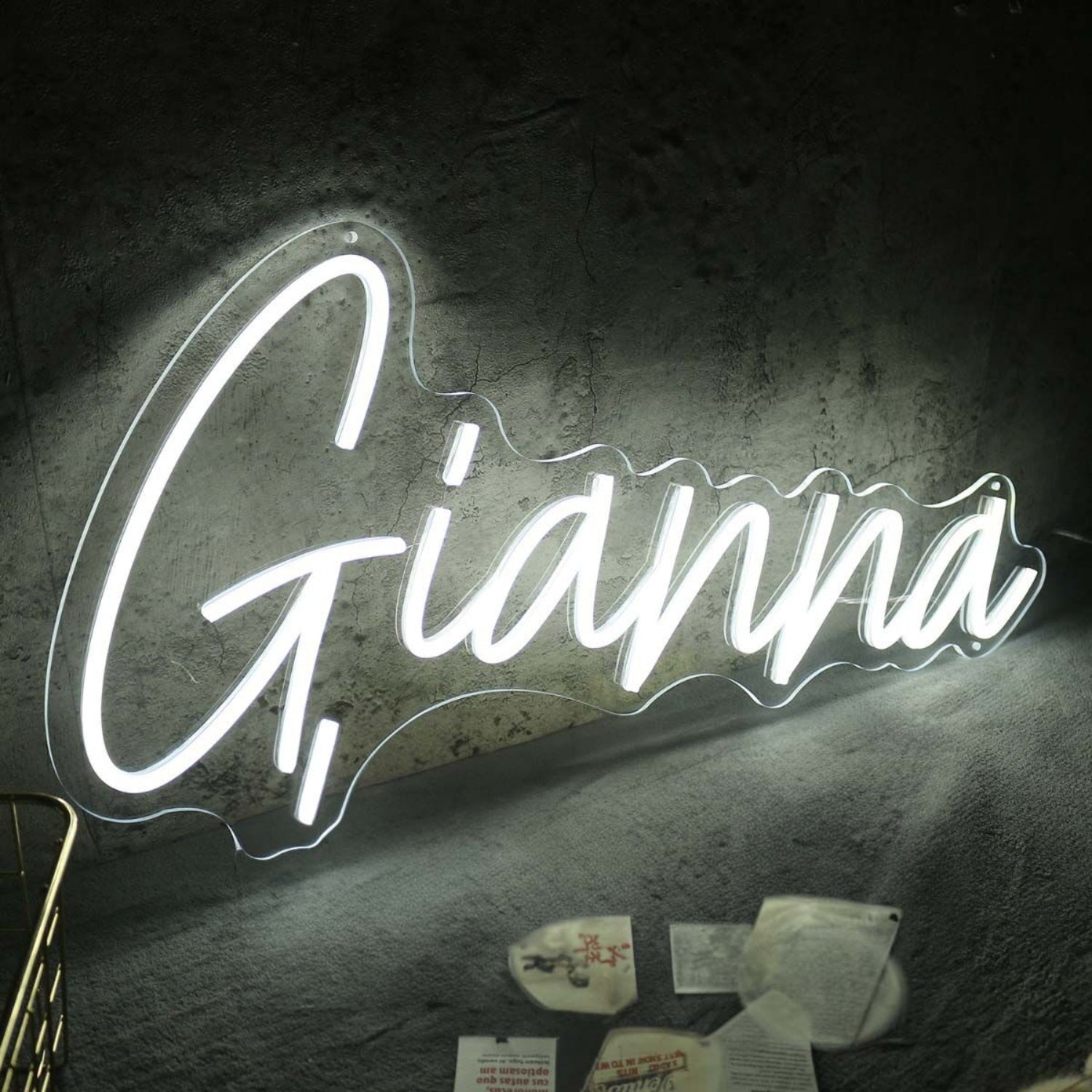 Gianna White Led Neon Sign For Personalized Decor | Shineneon