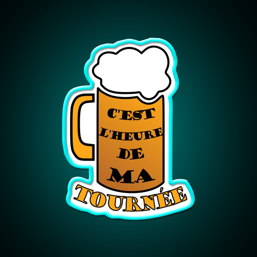 Gift Humor Man Beer Aperitif Birthday Man Cave Bar Led Neon Sign Rgb Color - Size and dimension reference