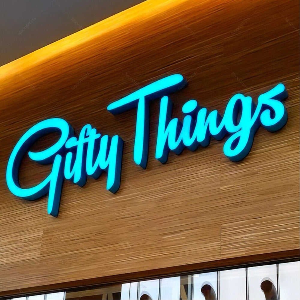 Gifty Things 3D Frontlit And Backlit Channel Letter Led Light Sign