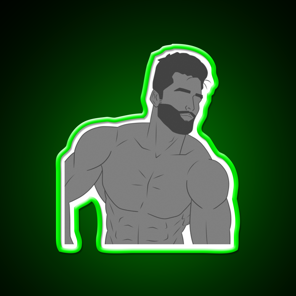 Gigachad Gym Fitness Led Neon Sign Rgb Color