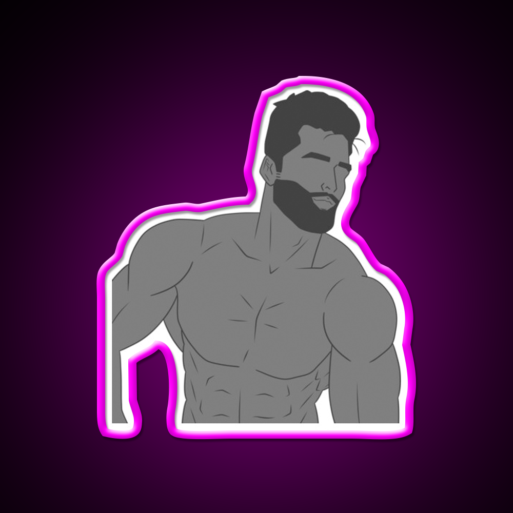 Gigachad Gym Fitness Led Neon Sign Rgb Color