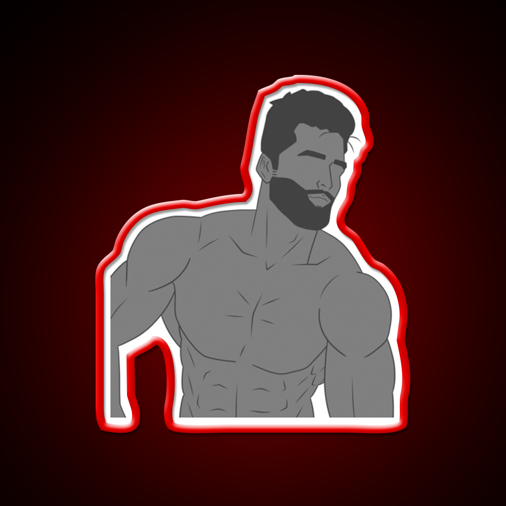 Gigachad Gym Fitness Led Neon Sign Rgb Color