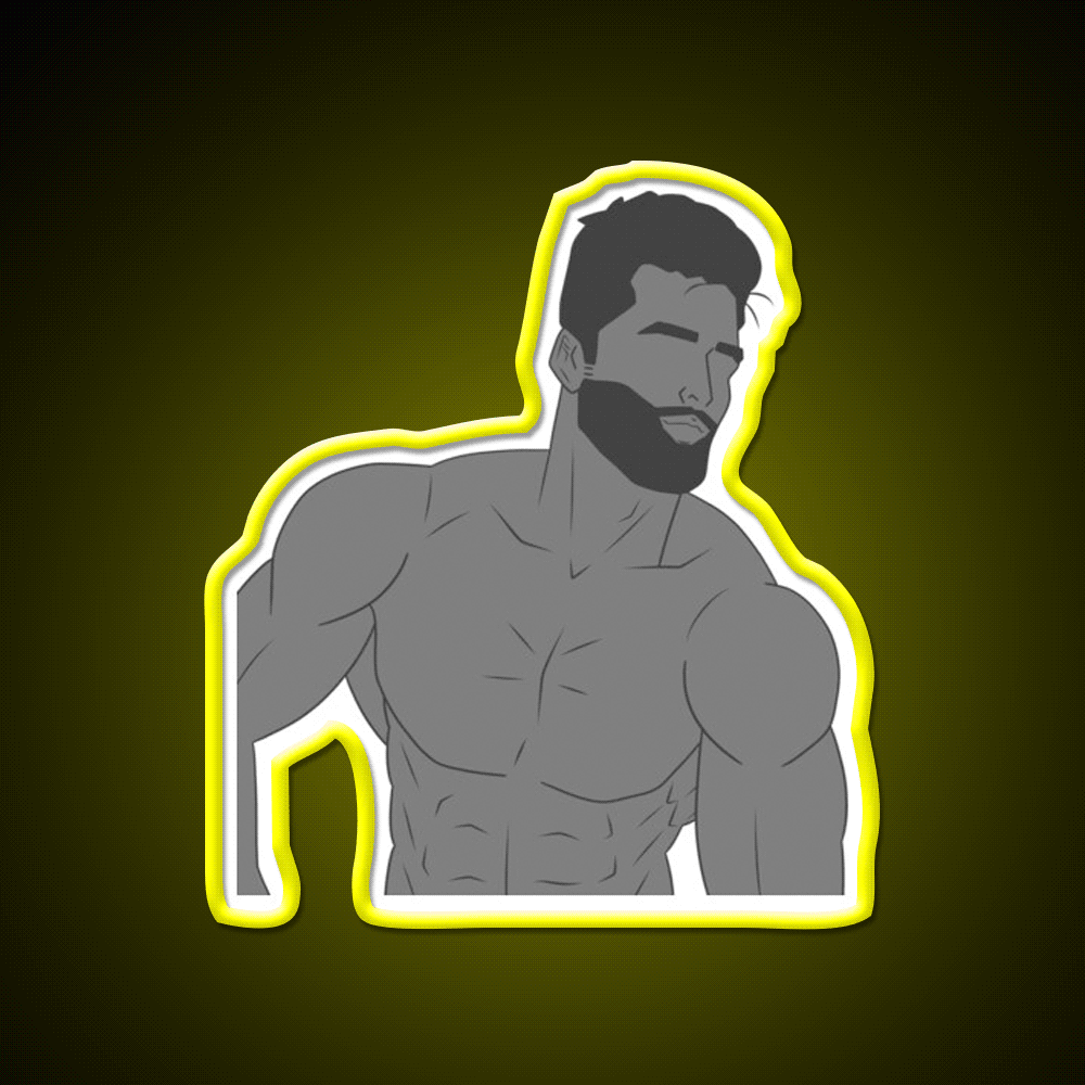 Gigachad Gym Fitness Led Neon Sign Rgb Color