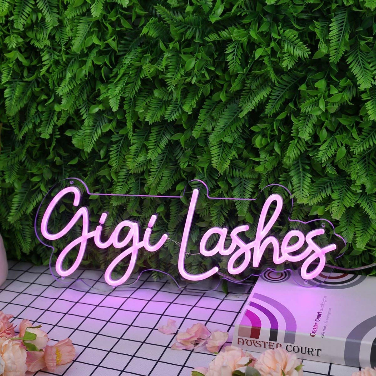 Gigi Lashes Purple Led Neon Sign - Shineneon