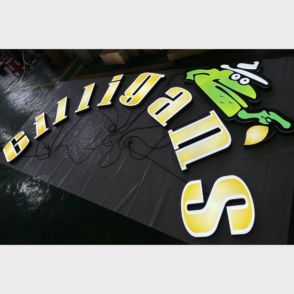 Giligans 3D Frontlit Channel Letters Led Light Sign - Shineneon