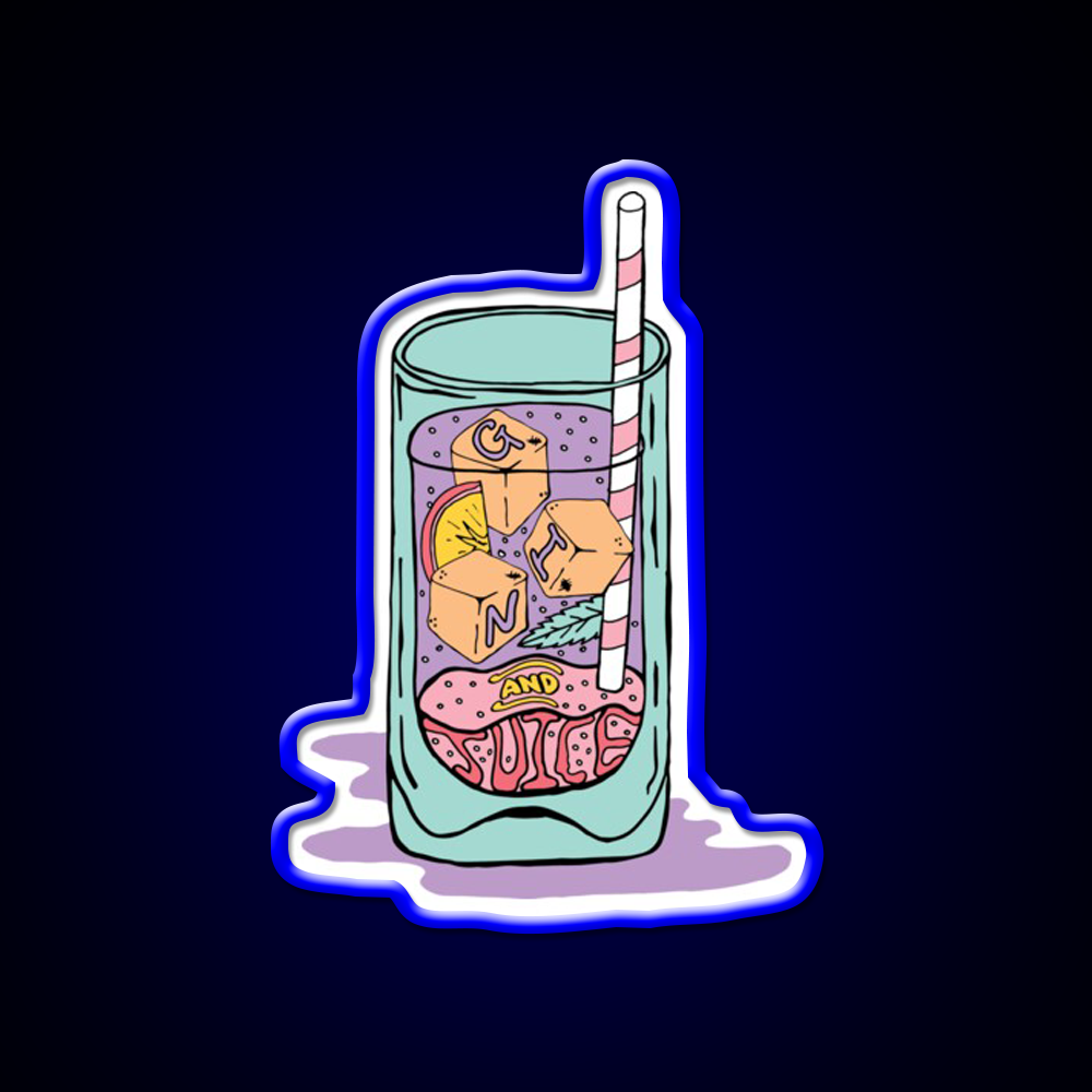 Gin Juice Cocktail Bar Decor Led Neon Sign Rgb Color - LED neon sign view 5