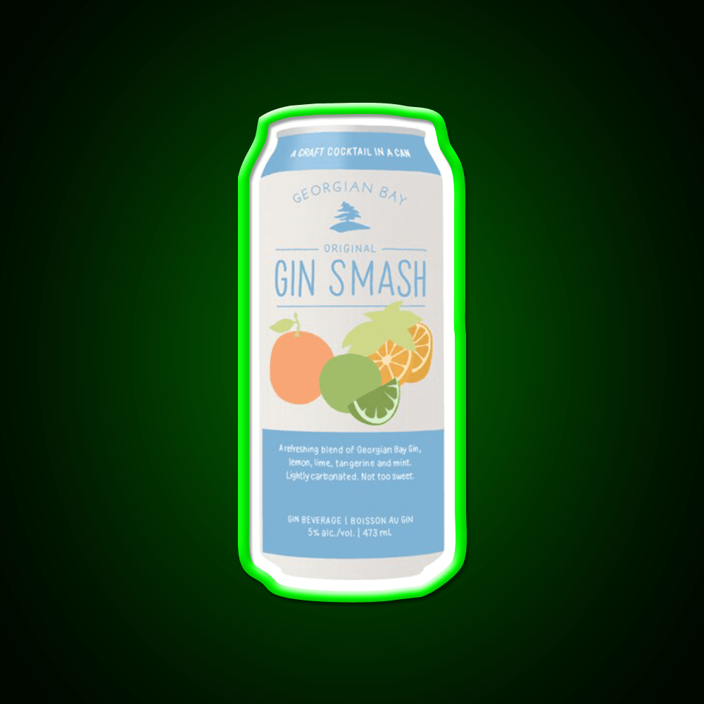 Gin Smash Cooler Cocktail Bar Decor Led Neon Sign Rgb Color - Shineneon