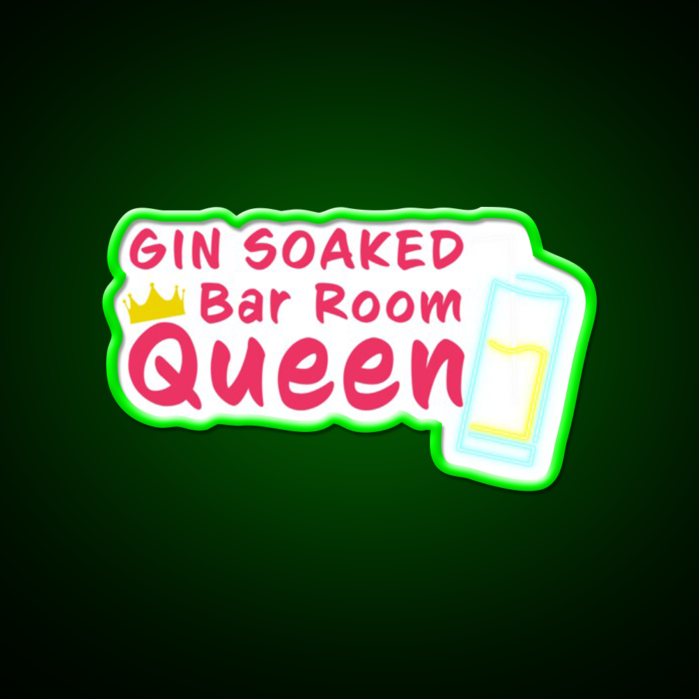 Gin Soaked Queen Man Cave Bar Led Neon Sign Rgb Color - LED neon sign view 8