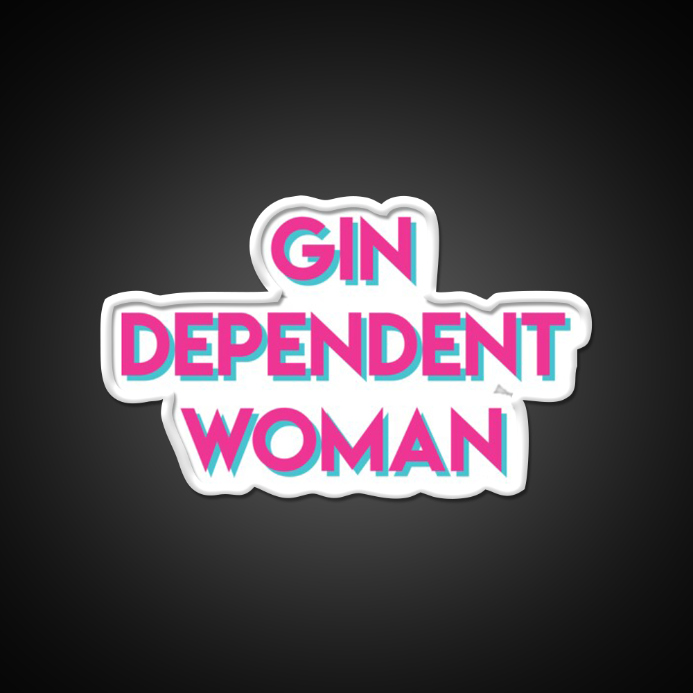 Gindependent Dependent Gin Lovers Cocktail Bar Decor Led Neon Sign Rgb Color - LED neon sign view 11