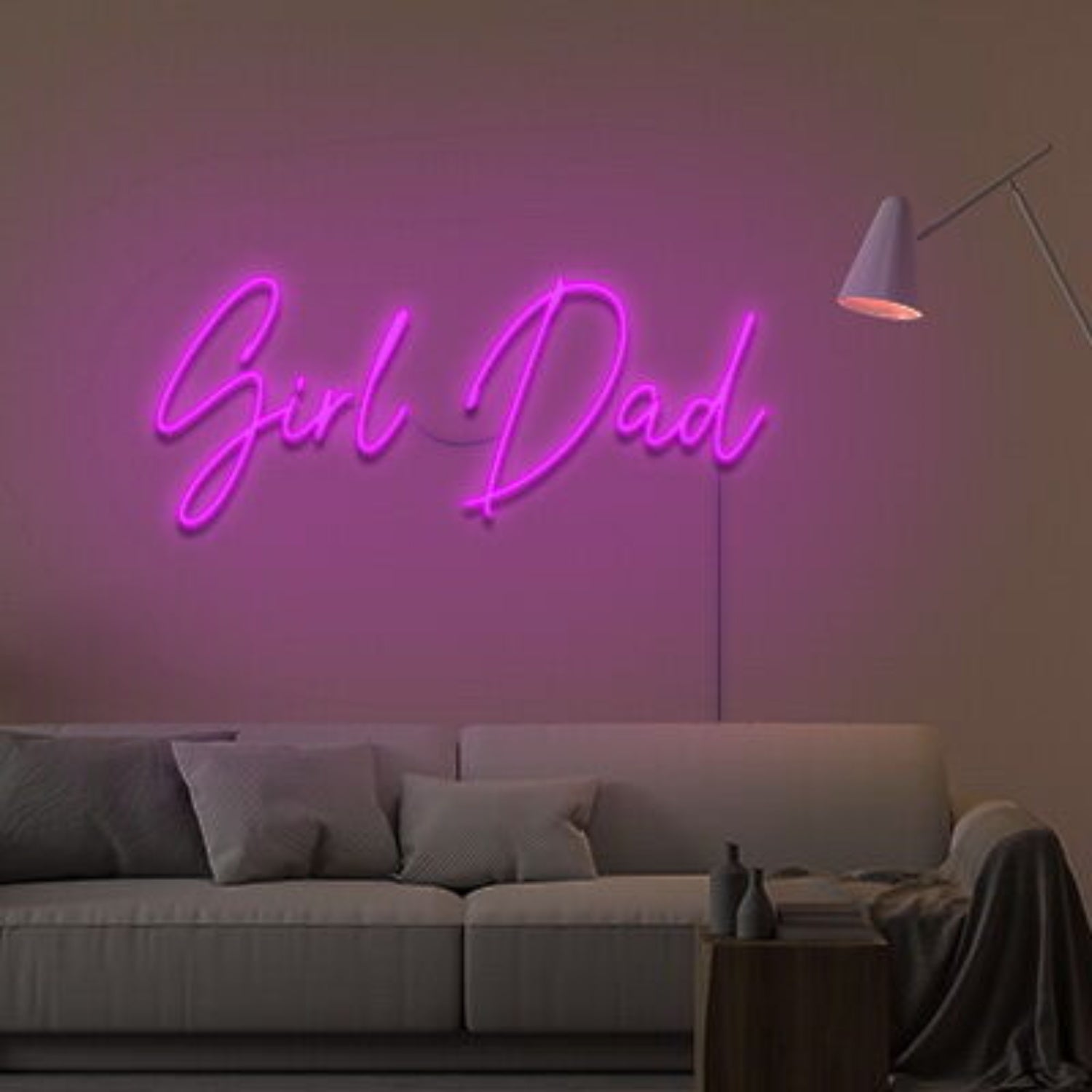 Girl Dad Led Neon Sign Fproud Fathers - Shineneon