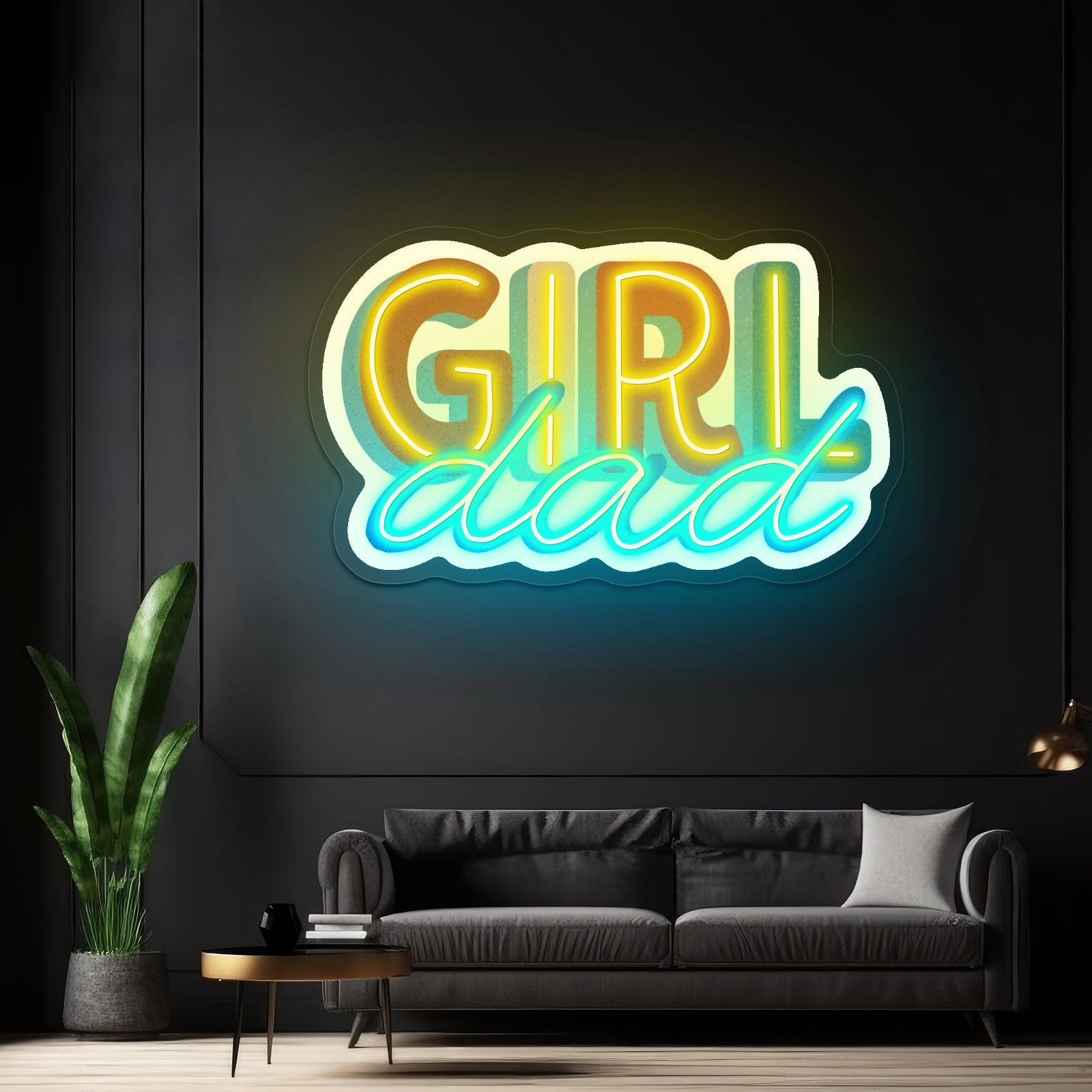 Girl Dad Personalized Light Signs - Shineneon