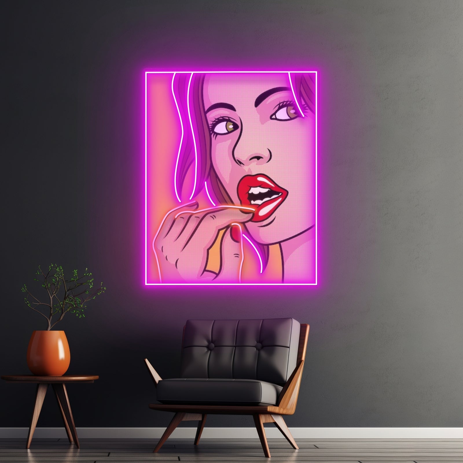 Girl Facial Expression Led Neon Sign Light Custom Led Signs - Shineneon