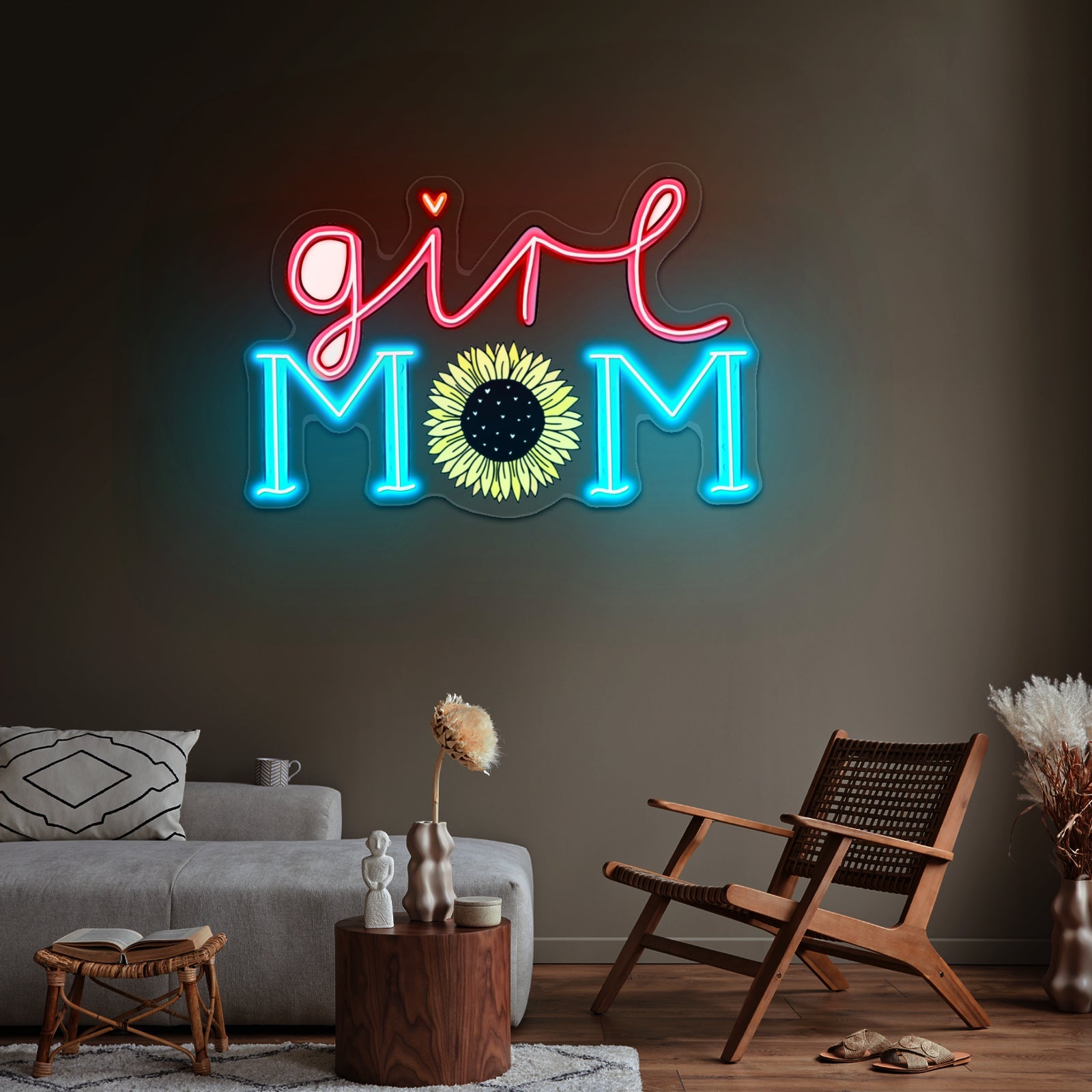Girl Mom Sunflower Neon Signs For Sale - Shineneon