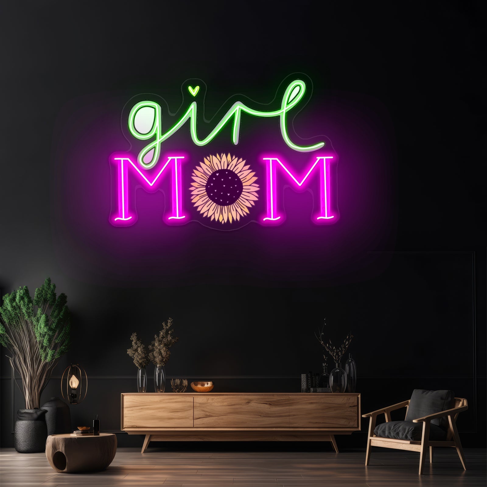 Girl Mom Sunflower Neon Signs For Sale - Shineneon