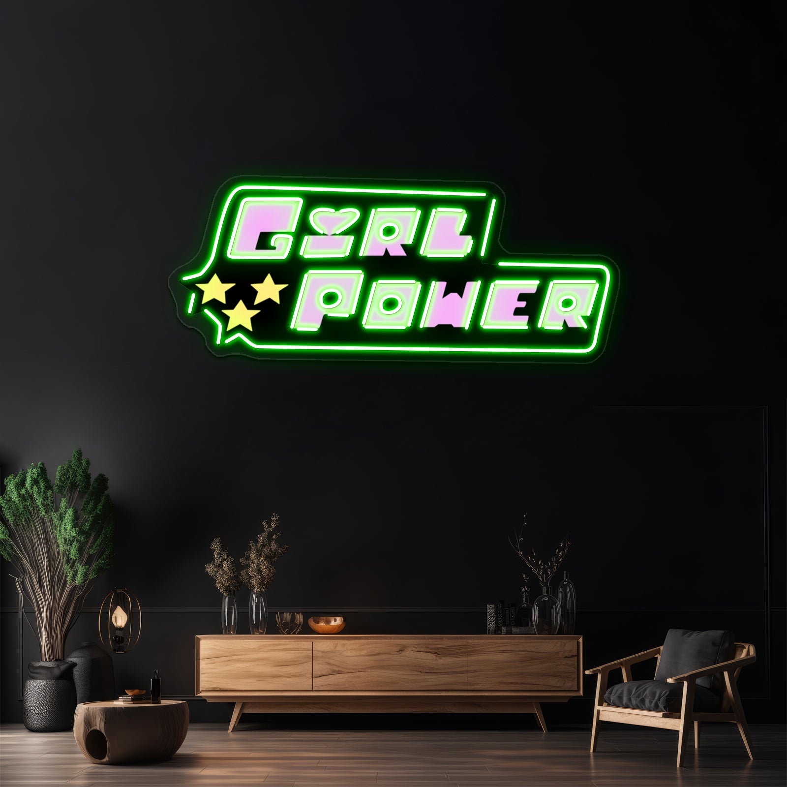Girl Power Artwork Neon Led Signs
