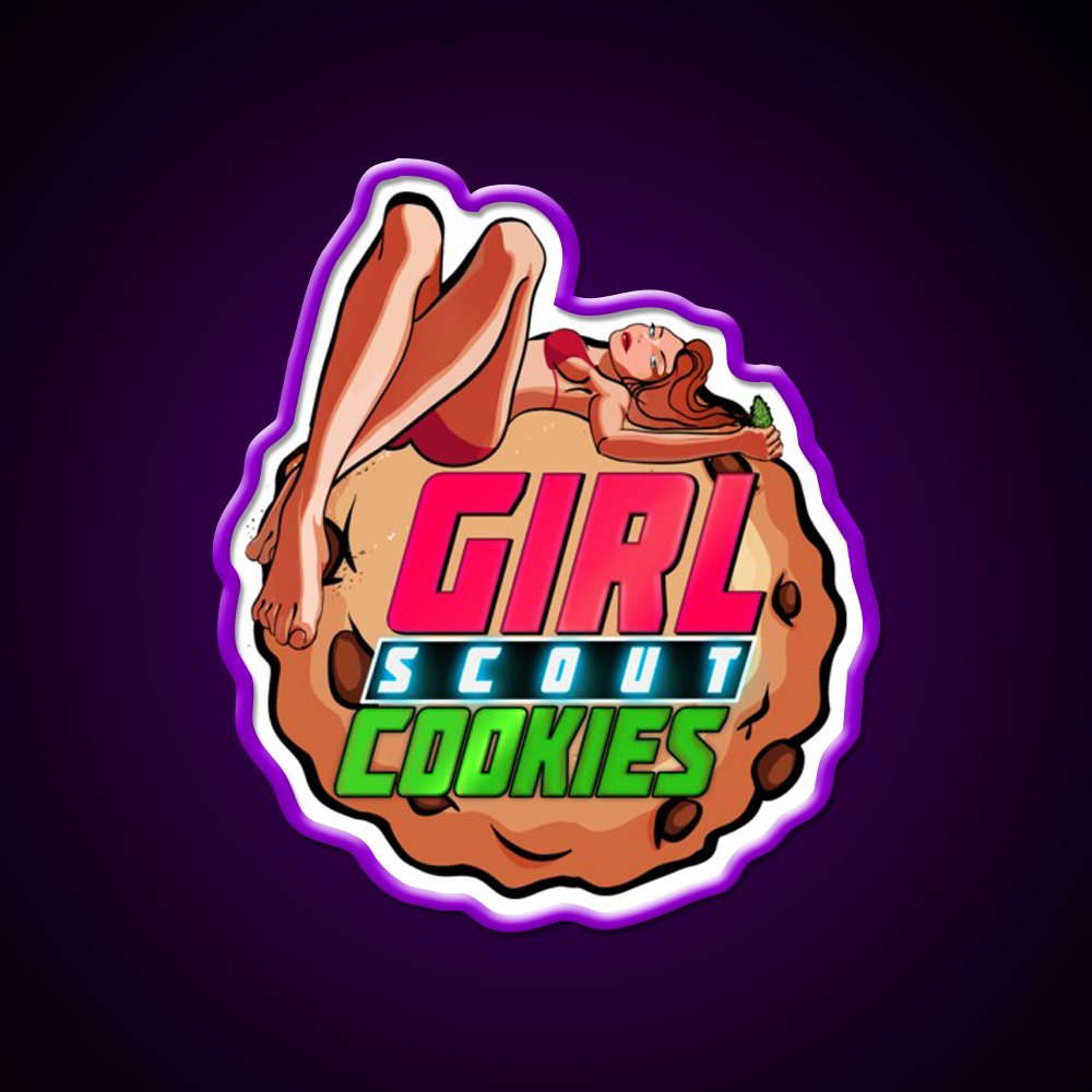 Girl Scout Cookies Original Weed Strain Green Leaf Led Neon Sign Rgb Color - LED neon sign view 9