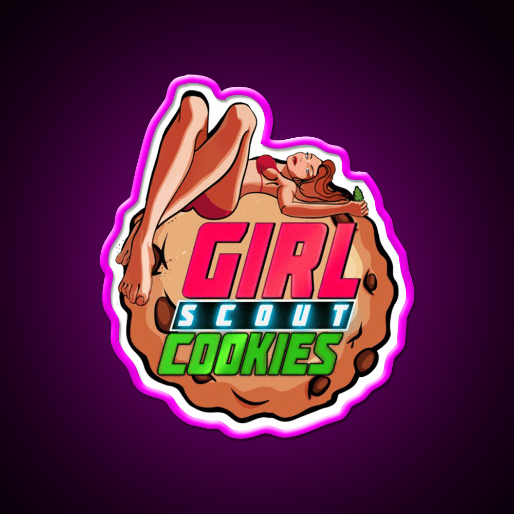 Girl Scout Cookies Original Weed Strain Green Leaf Led Neon Sign Rgb Color - Shineneon