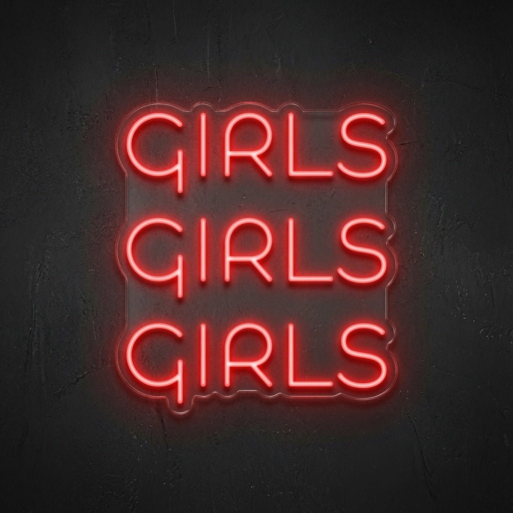 Girls Girls Girls LED Neon Sign Wall Decor - Shineneon