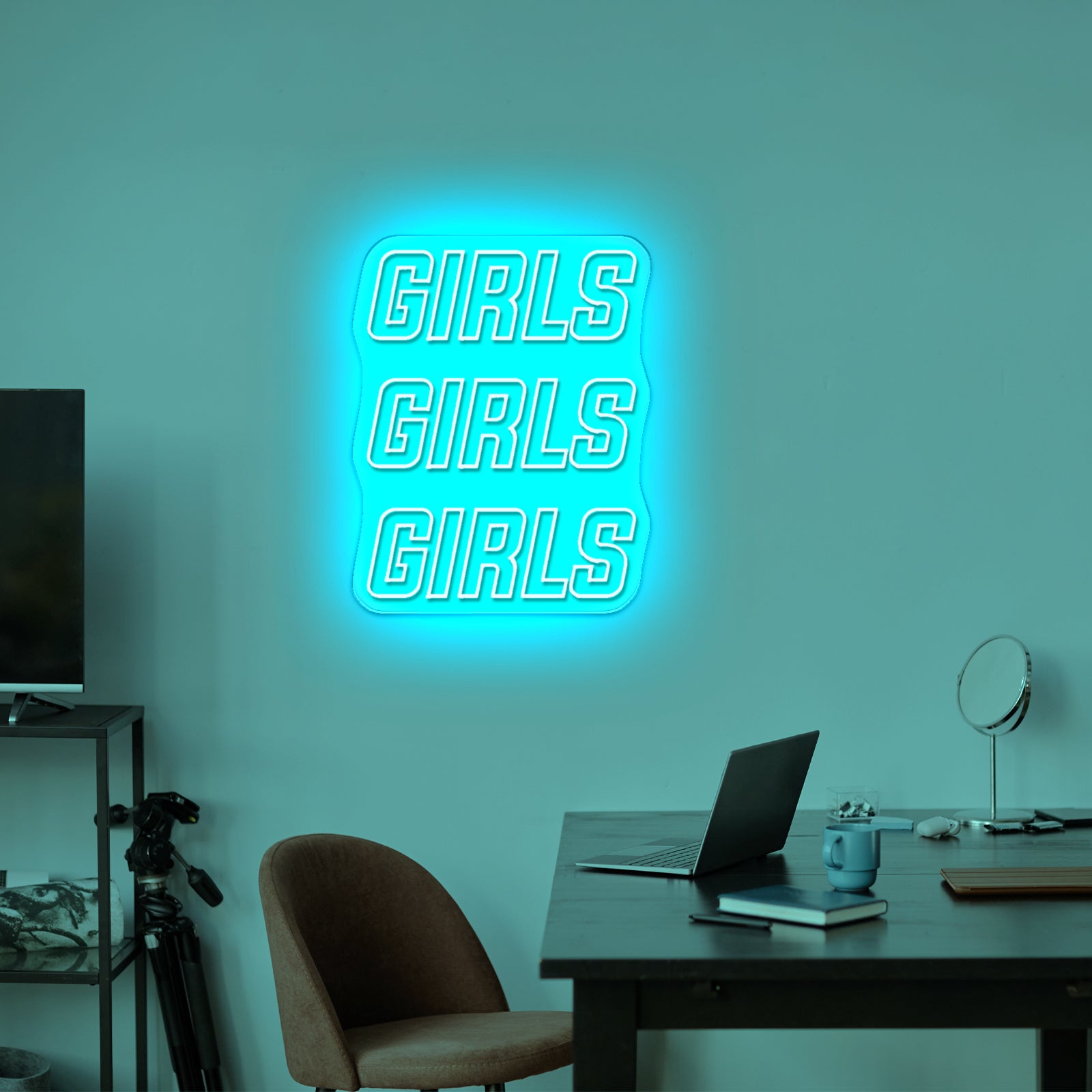 Girls Girls Girls Two Colors Large Neon Signs