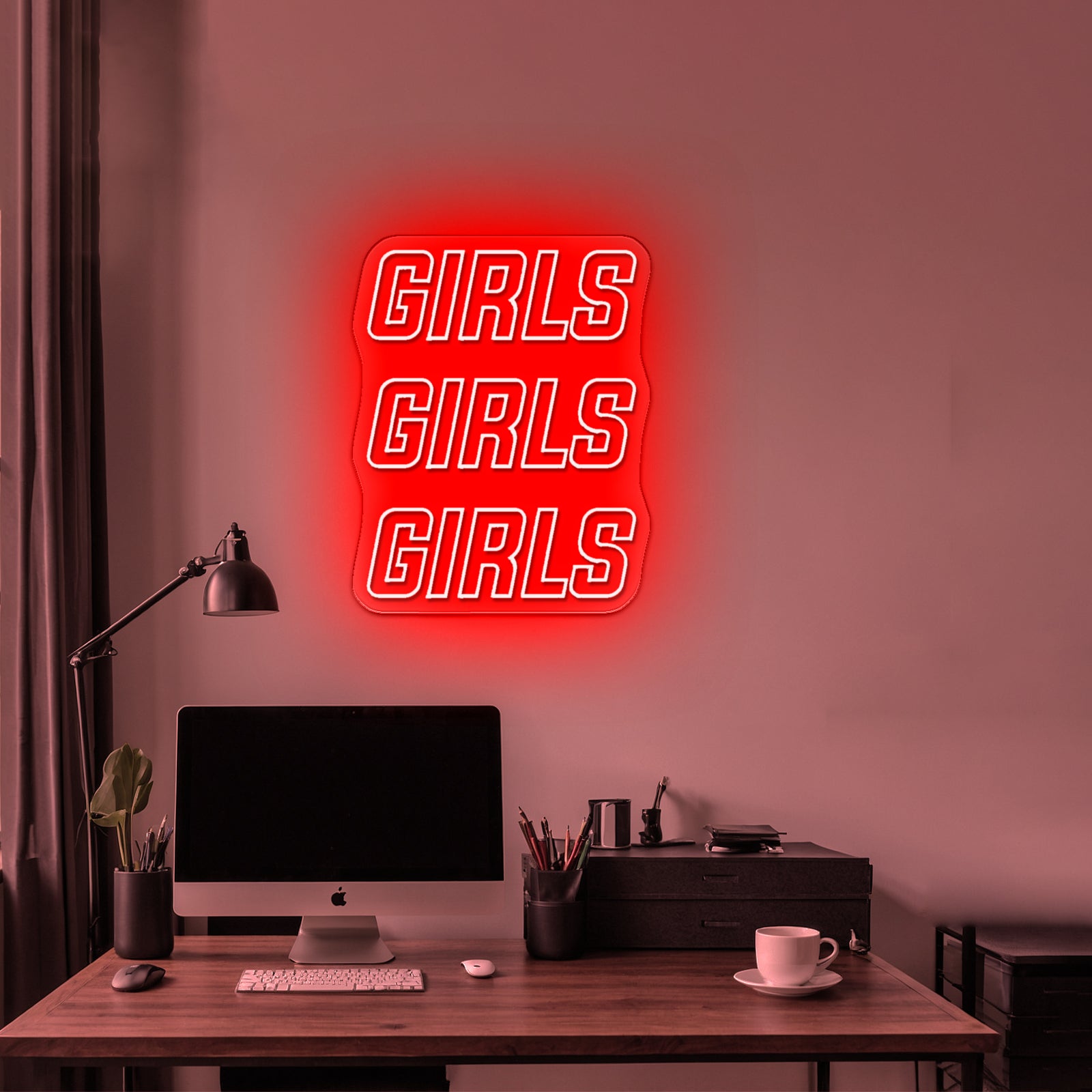 Girls Girls Girls Two Colors Large Neon Signs