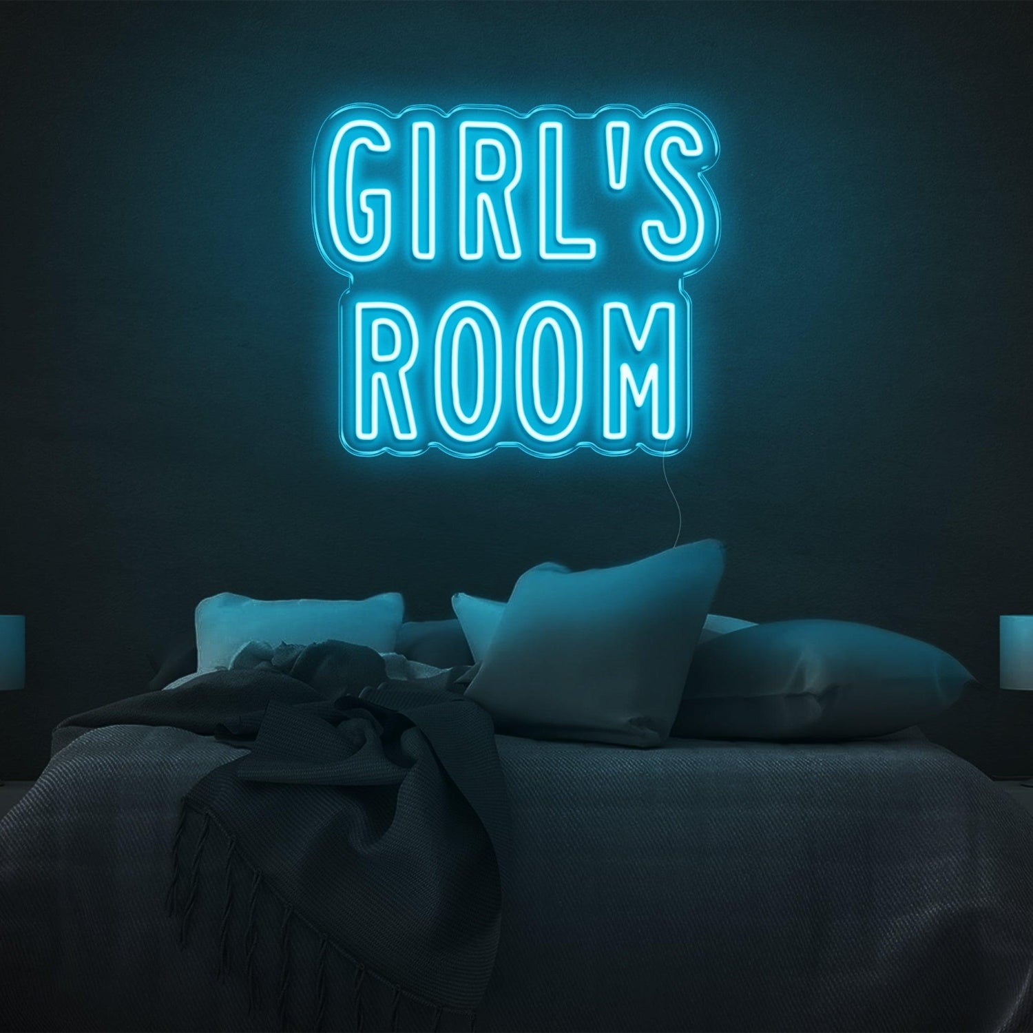 Girls Room Light Blue Led Neon Sign For Bedroom Decor | Shineneon