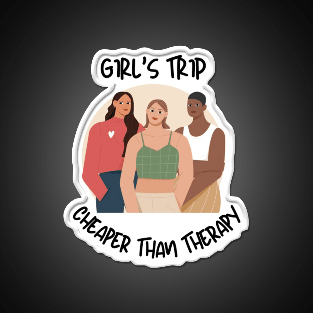 Girls Trip Than Therapy Party Drink Tequila Led Neon Sign Bar Neon Sign Rgb Color - Shineneon